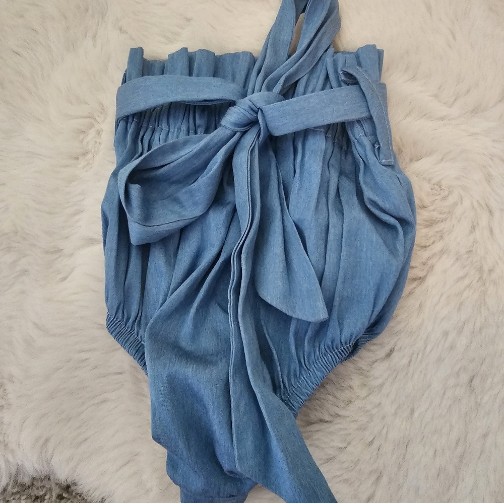 12-18 month Bailey's Blossom Bloomers blue jean color